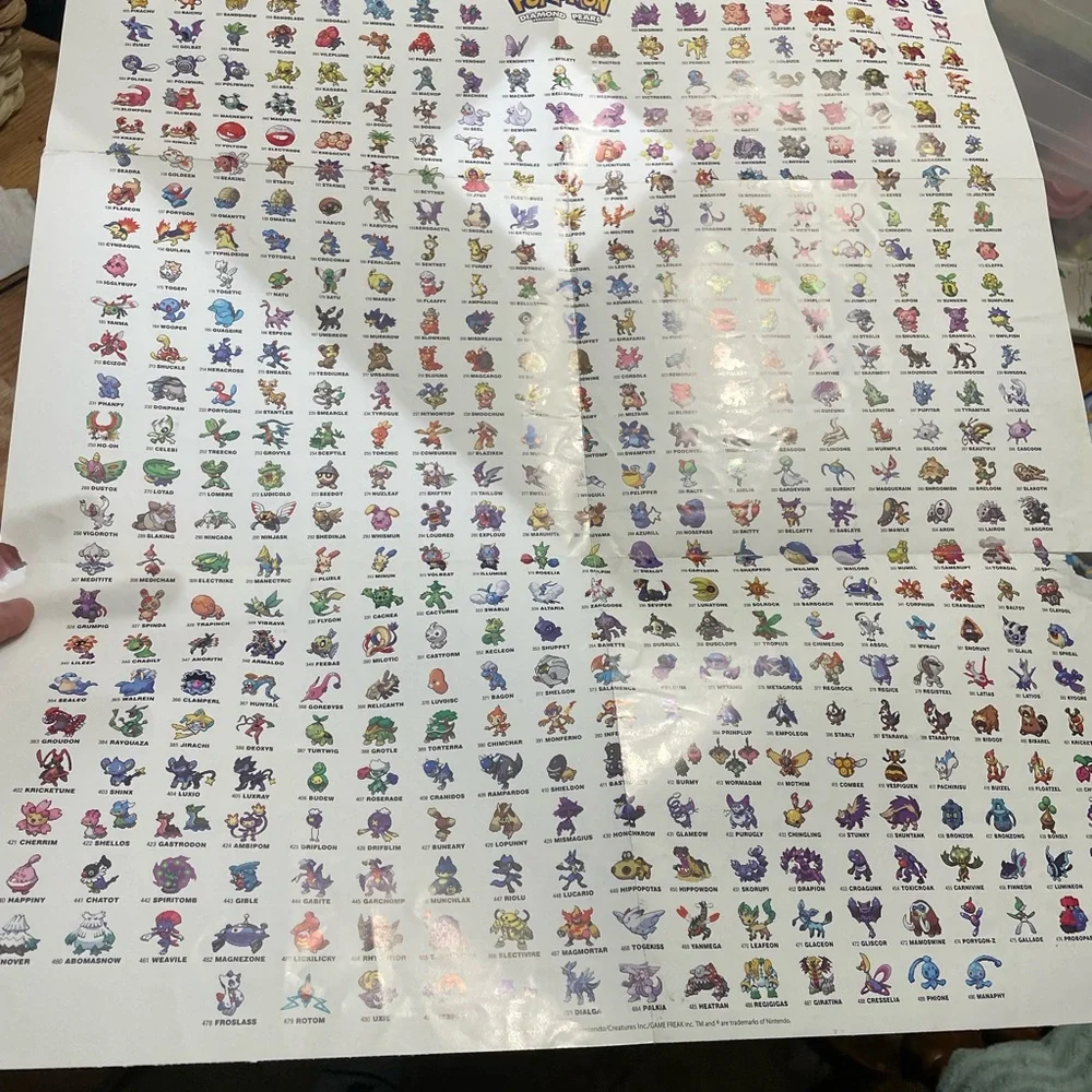 Pokémon diamond and pearl prima Pokédex guide with poster insert.